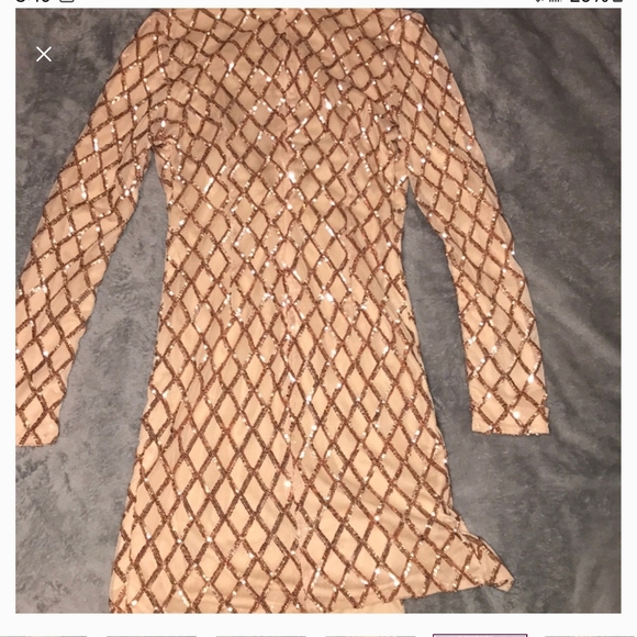 Dresses & Skirts - Gorgeous gold nude sequined mini dress nwot !! Never worn by me.